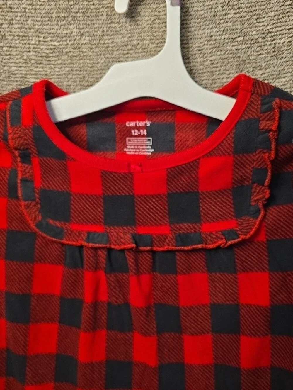 Carter's Red & Black Buffalo Plaid Long-Sleeve PJs